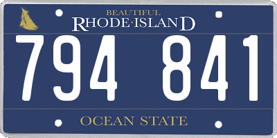RI license plate 794841