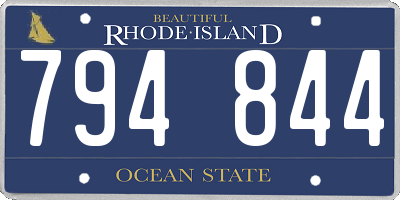 RI license plate 794844