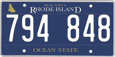RI license plate 794848