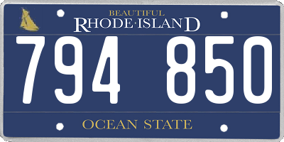 RI license plate 794850