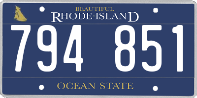 RI license plate 794851
