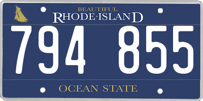 RI license plate 794855