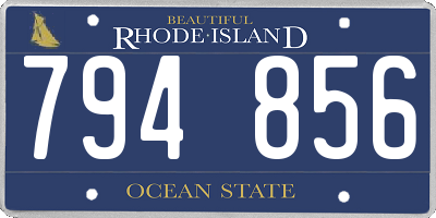 RI license plate 794856