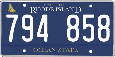 RI license plate 794858