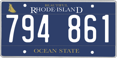 RI license plate 794861