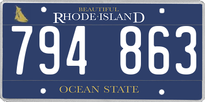 RI license plate 794863