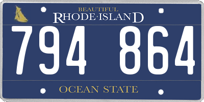 RI license plate 794864