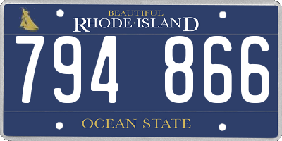 RI license plate 794866