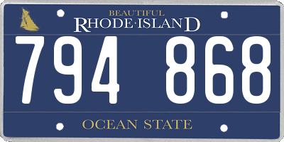 RI license plate 794868