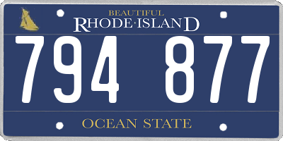 RI license plate 794877