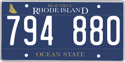 RI license plate 794880