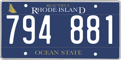 RI license plate 794881