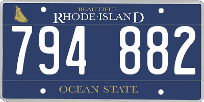 RI license plate 794882