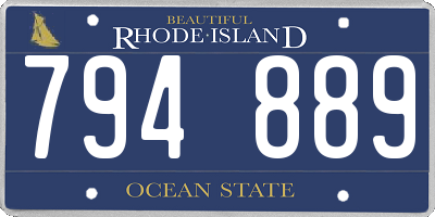 RI license plate 794889
