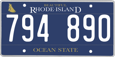 RI license plate 794890
