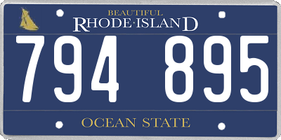 RI license plate 794895