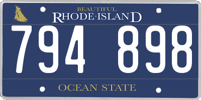 RI license plate 794898
