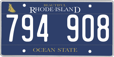 RI license plate 794908