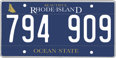 RI license plate 794909
