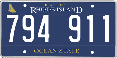 RI license plate 794911