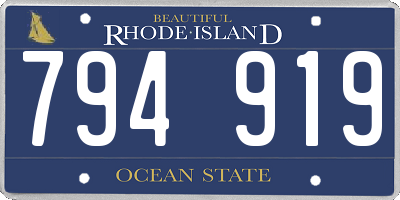 RI license plate 794919
