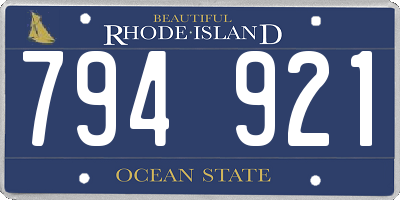 RI license plate 794921