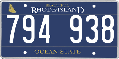 RI license plate 794938