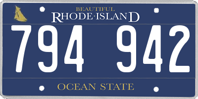RI license plate 794942