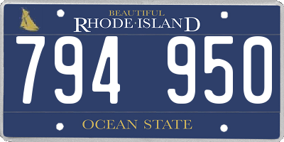 RI license plate 794950