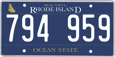 RI license plate 794959