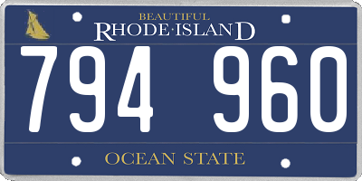 RI license plate 794960