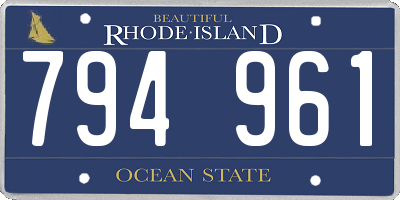 RI license plate 794961
