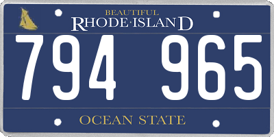 RI license plate 794965
