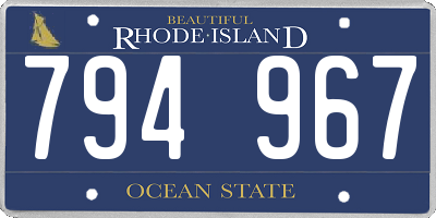 RI license plate 794967