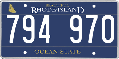 RI license plate 794970