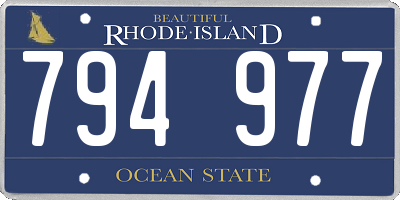 RI license plate 794977