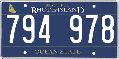 RI license plate 794978