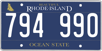 RI license plate 794990