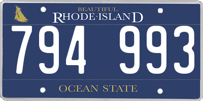 RI license plate 794993