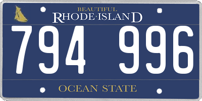 RI license plate 794996
