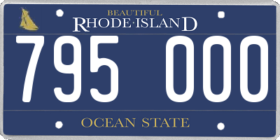 RI license plate 795000