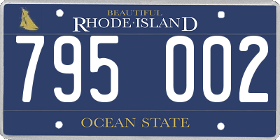 RI license plate 795002