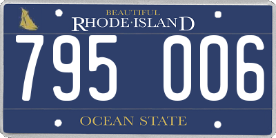 RI license plate 795006