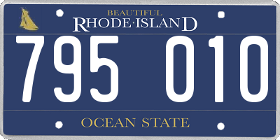 RI license plate 795010