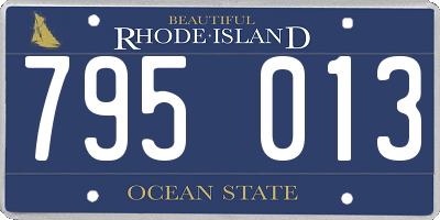 RI license plate 795013