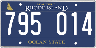 RI license plate 795014