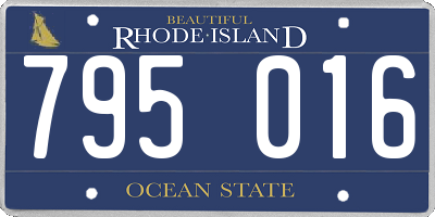 RI license plate 795016