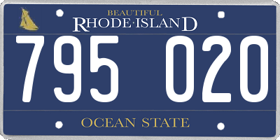 RI license plate 795020
