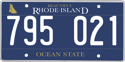 RI license plate 795021