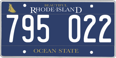 RI license plate 795022